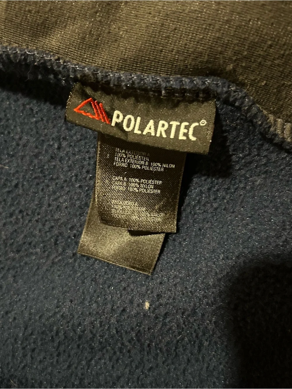 The North Face Men's Navy and Charcoal Fleece Jacket Large